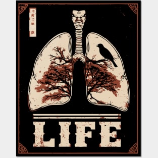 Life in Lungs | Anatomical Breath Art Posters and Art
